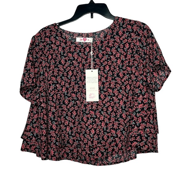 Buddy Love Tops - Buddy Love Joey Floral Blouse Short Sleeve Top New Size Medium